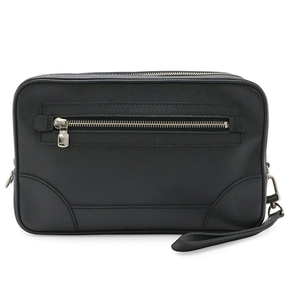 LOUIS VUITTON Taiga Pavel Shoulder Bag Leather Ardoise Black